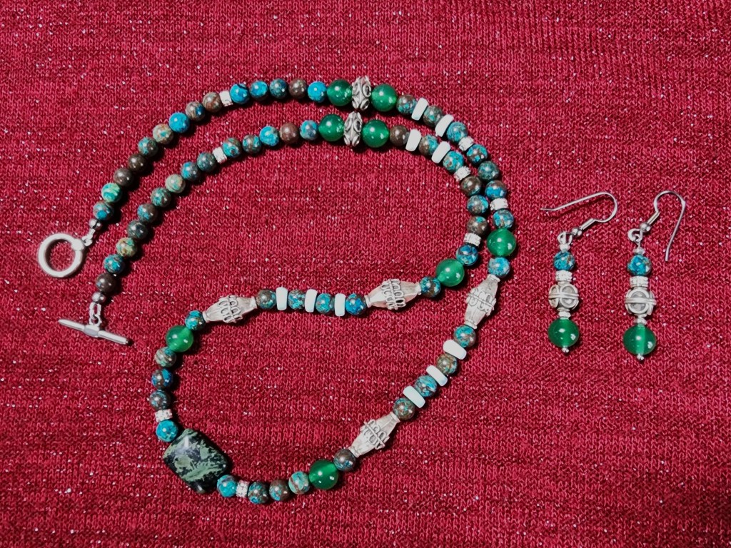 Voice of a Peaceful Sea Necklace &&nbsp;Earrings